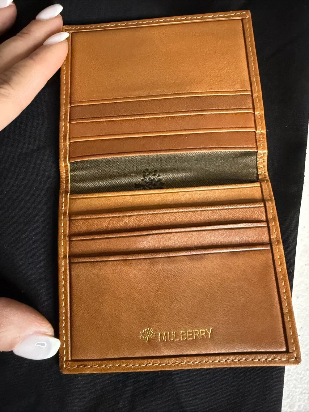 Mulberry Tan Leather Bifold Wallet